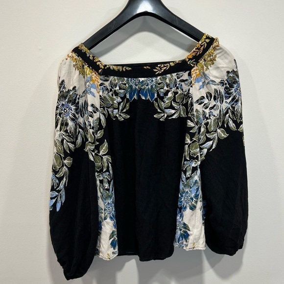 Free People Wild Memories Top Floral Tie Front Flowy Size XS - Picture 8 of 9